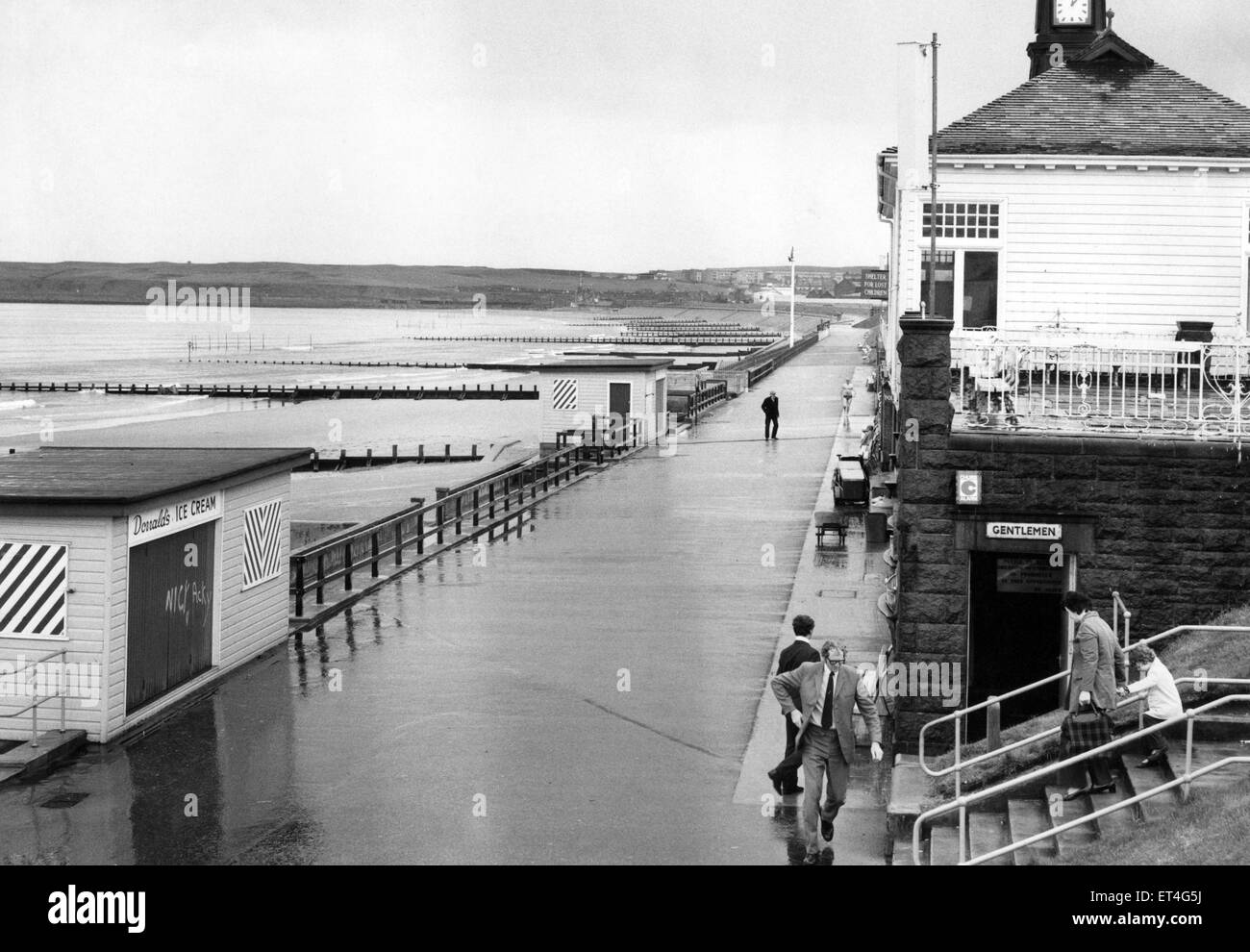 A view of Aberdeen Beach. 15th June 1974. Stock Photo