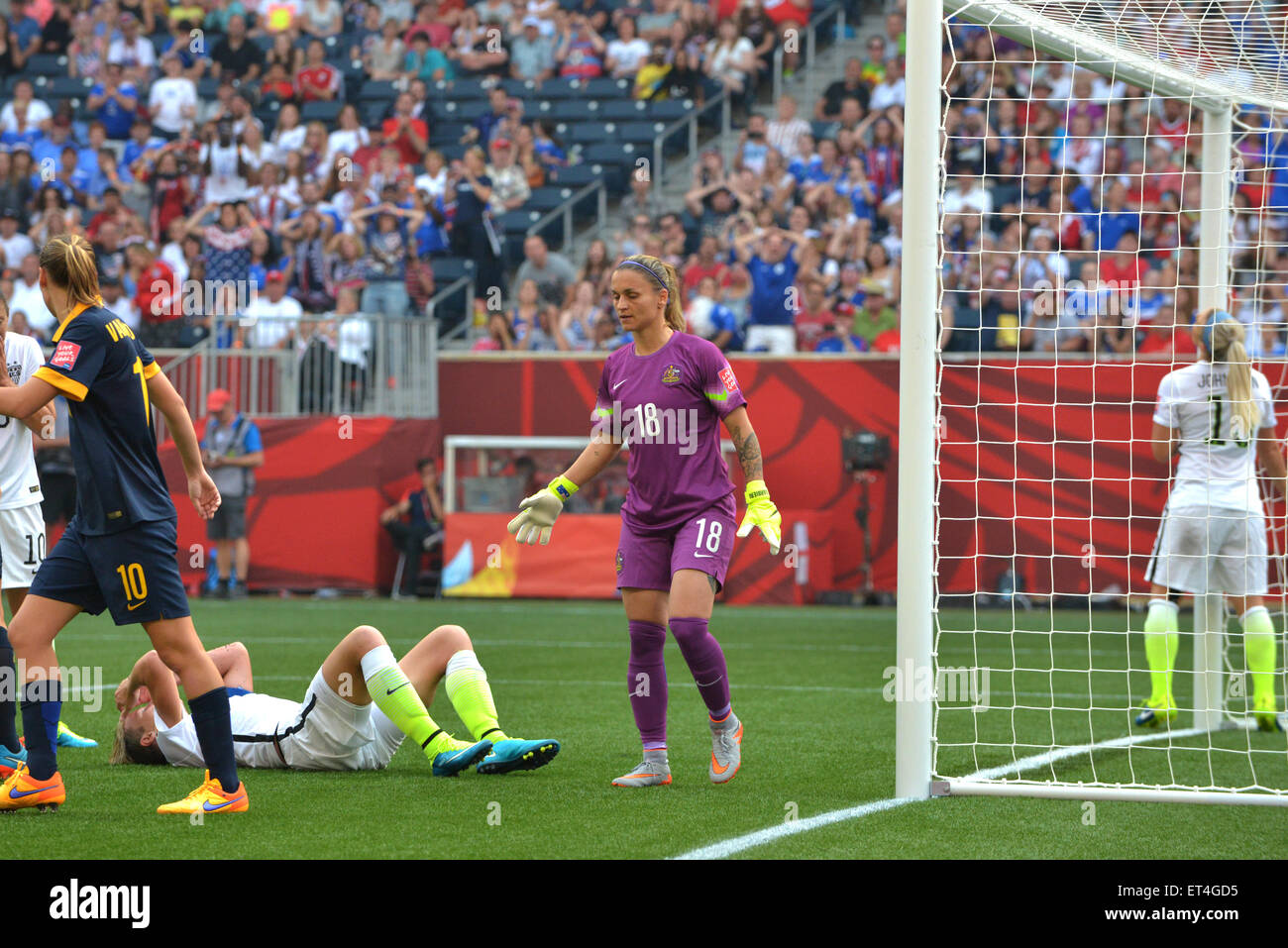 Players during the FIFA Women's World Cup Canada 2015 match between USA