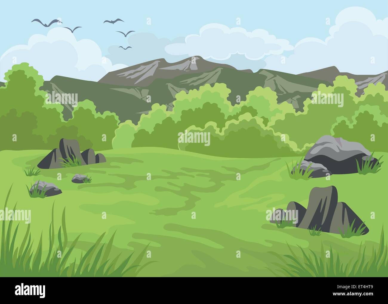 Landscape with mountains Stock Vector Image & Art - Alamy