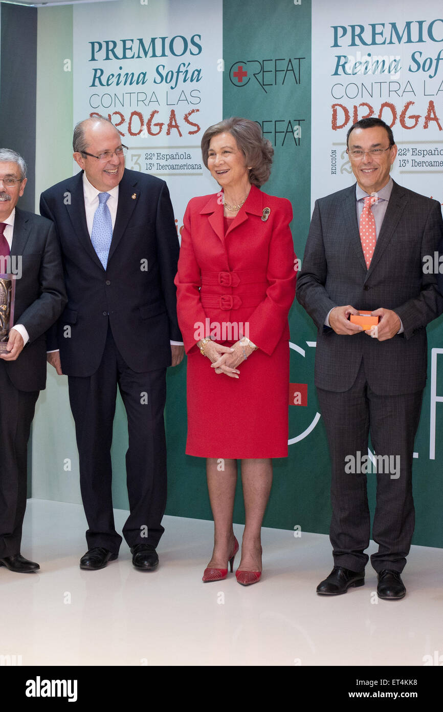 Queen Sofia presents the 22nd Spanish edition and the 13th Iberoamerican edition of the Reina Sofia Awards on Drugs from the CREFAT Foundation at the Spanish Red Cross Headquarters  Featuring: Queen Sofia Where: Madrid, Spain When: 09 Dec 2014 Credit: Oscar Gonzalez/WENN.com Stock Photo