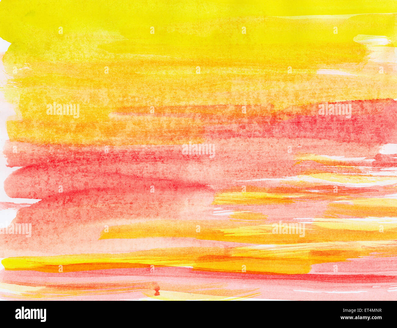 Abstract red and yellow background from watercolor Stock Photo - Alamy