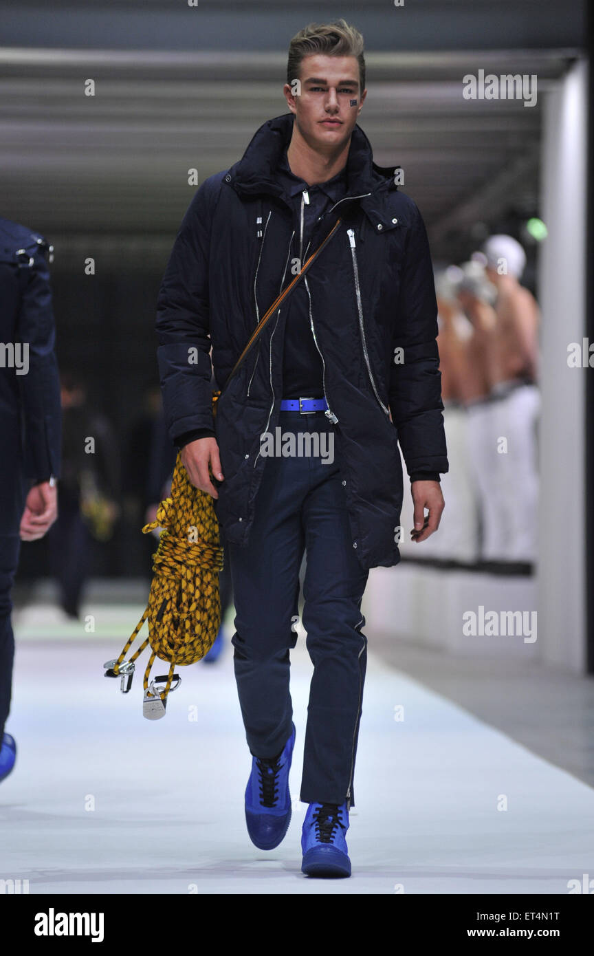 Milan Men s Fashion Week Fall Winter 2015 Bikkembergs Catwalk Featuring Model Where Milan Italy When 20