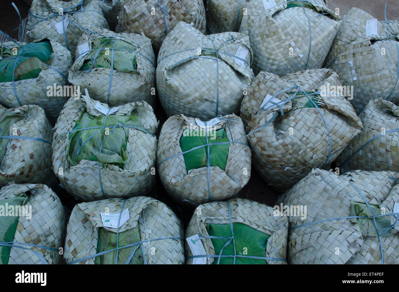 single shot of traditional storage for market produce from a ...