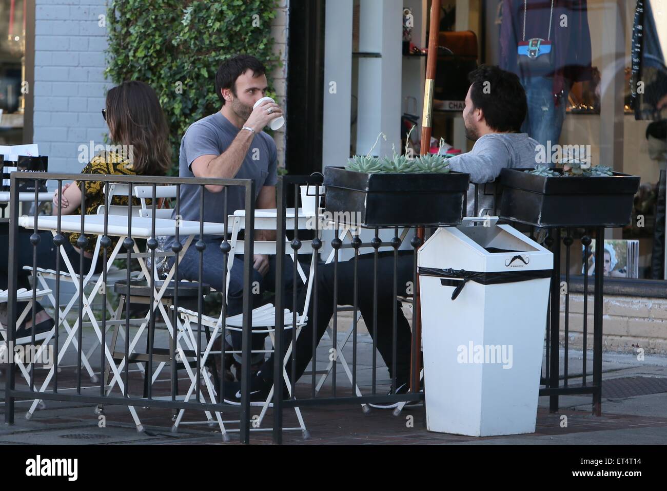 Jamie Mazur meets a friend for coffee at Alfred cafe. Featuring: Jamie