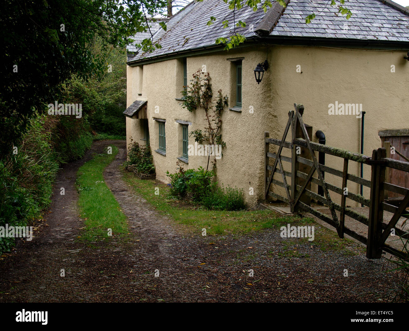 Gooseham Mill House, A former mill now rented out as holiday accommodation,  This historic house was owned by Lady Russell Stock Photo