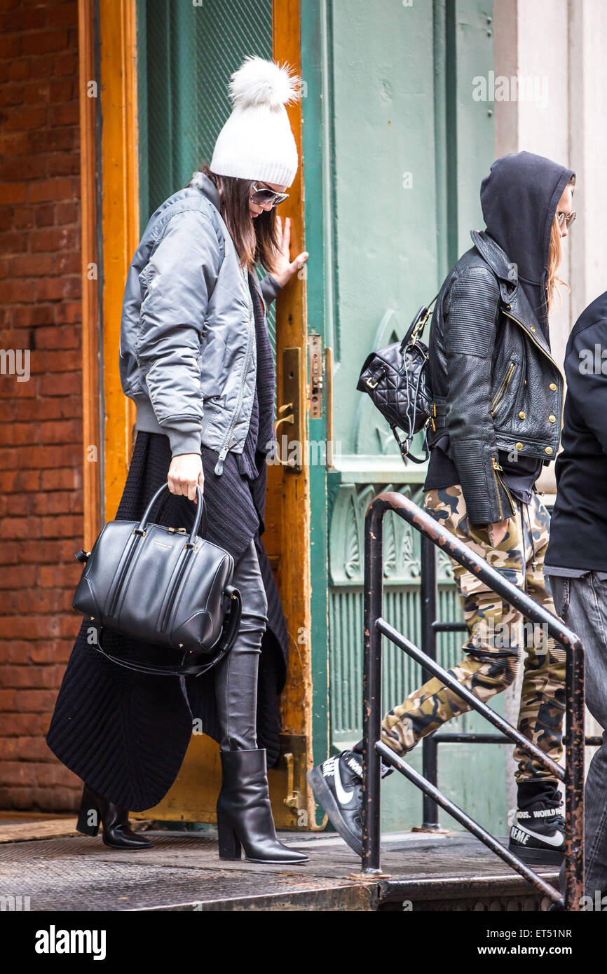 Cara Delevingne and Kendall Jenner seen leaving Taylor Swift's