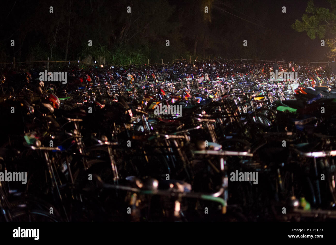 push bike station for the thousands of pilgrims at Maga Sapthami sun festival in Konark, Odisha, India Stock Photo