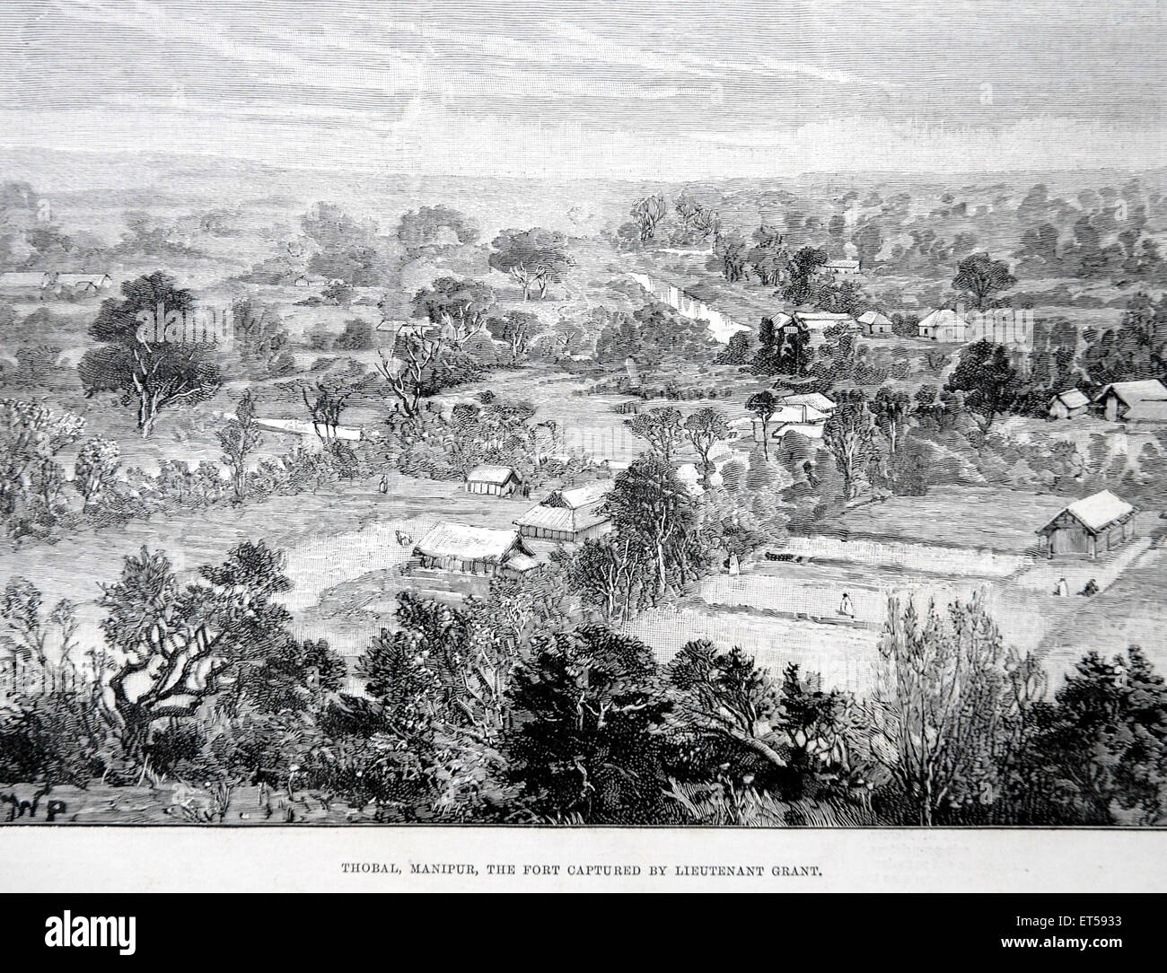 The fort captured by lieutenant grant ; Thobal ; Manipur ; India Stock Photo