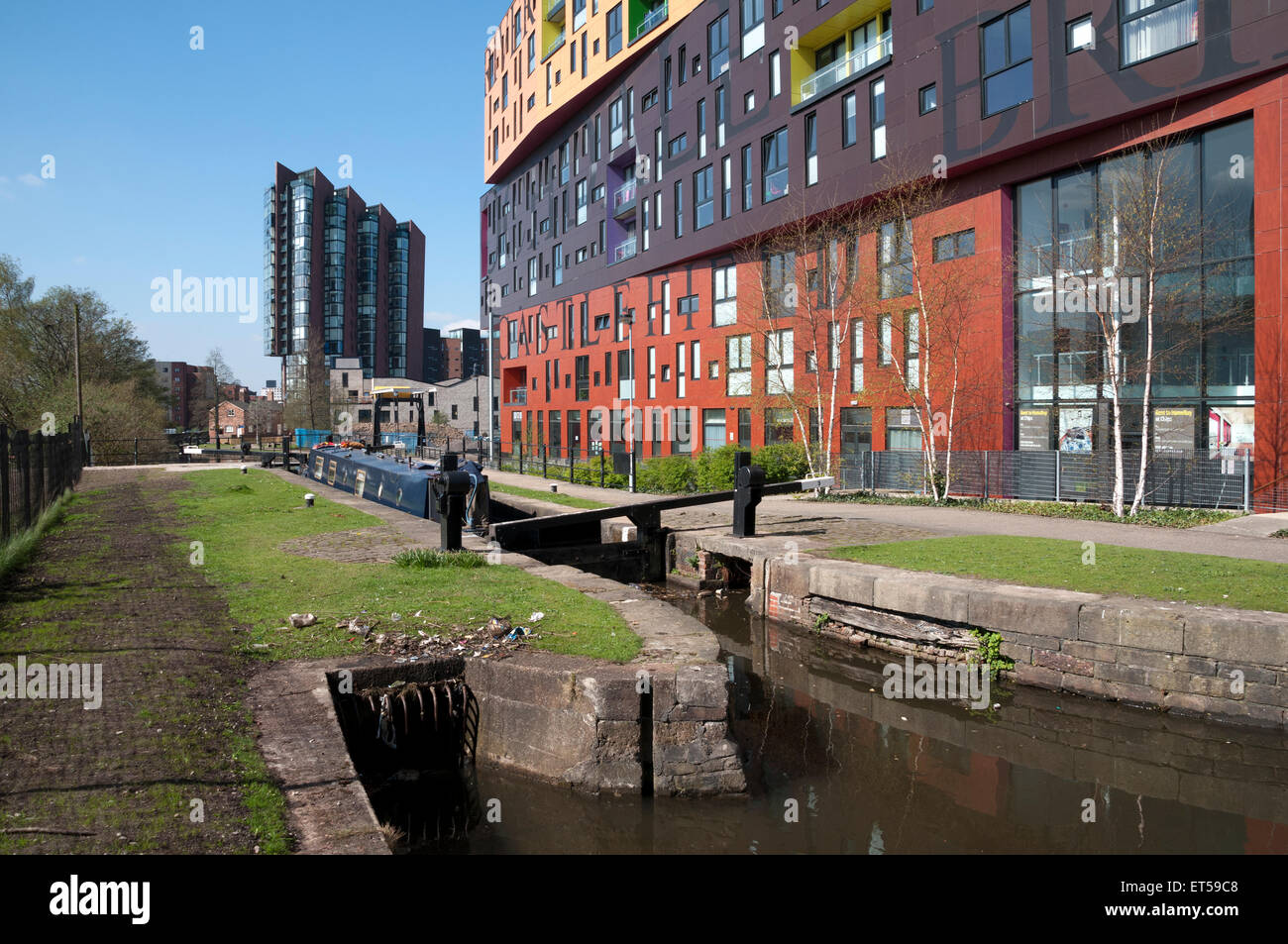Islington Wharf apartment building from The Chips building, beside the
