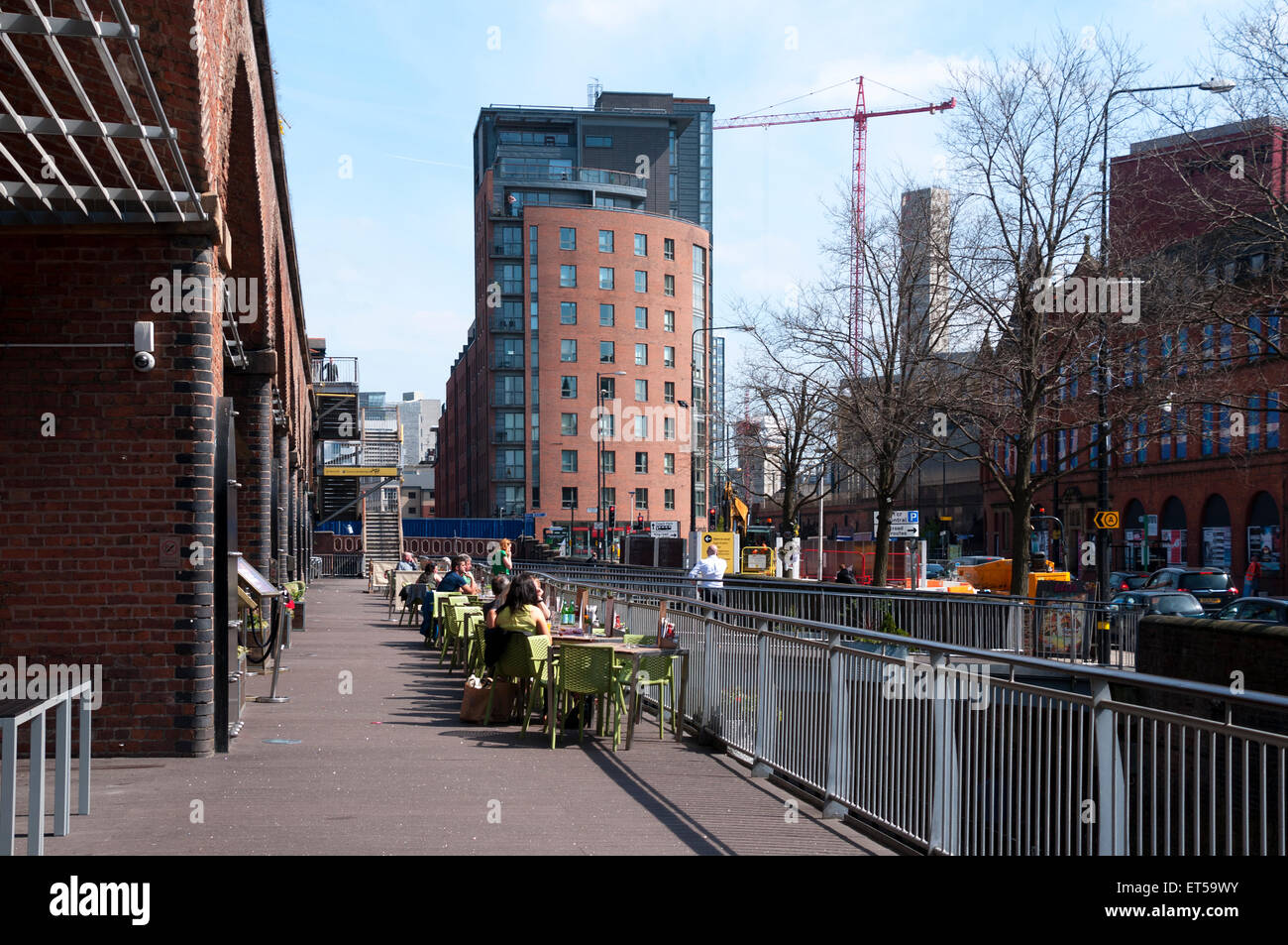 The Hacienda apartment block from Deansgate Locks, Whitworth Street