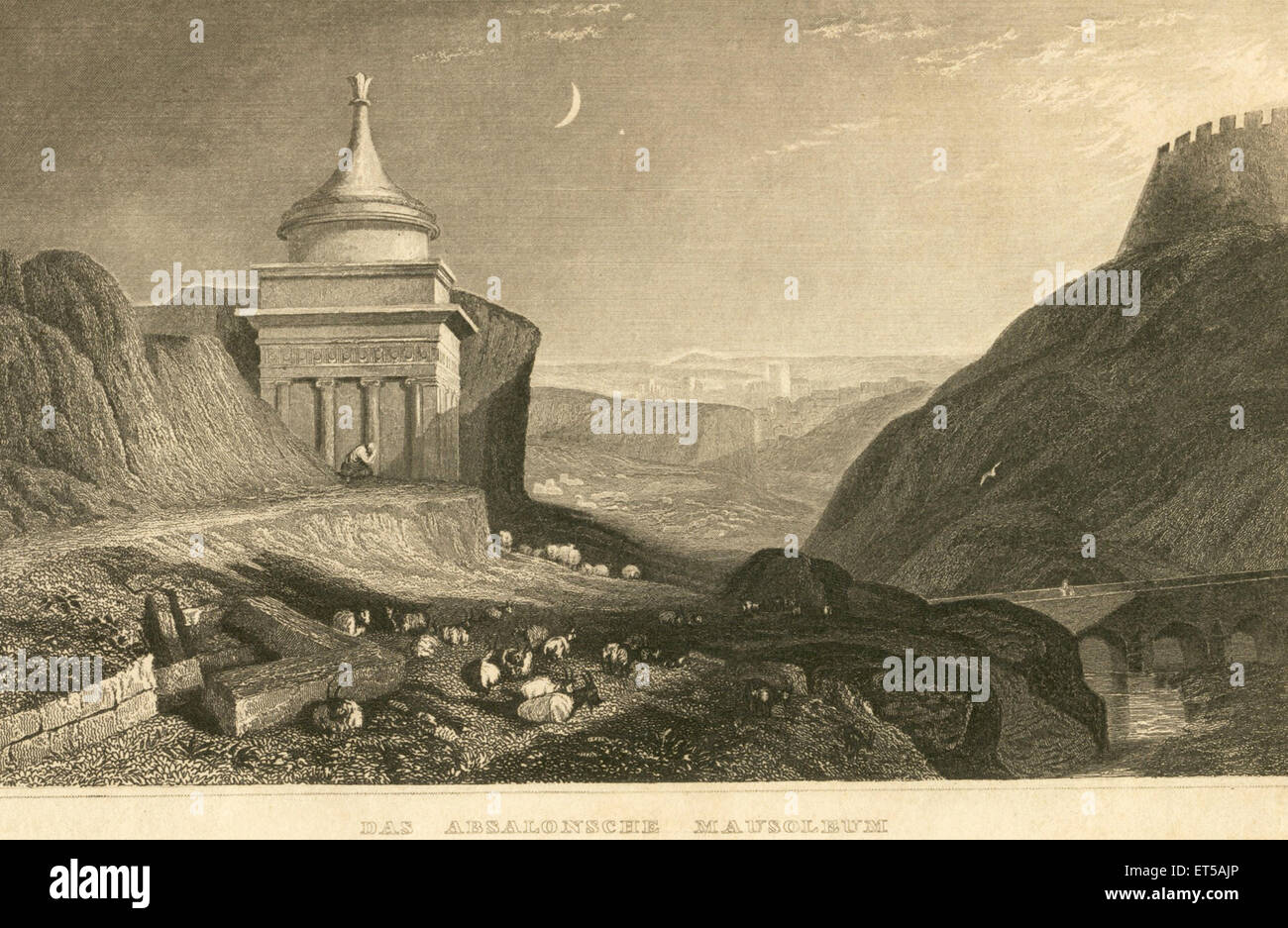 Absalom's Tomb, Das Absalon Mausoleum; Tomb of Absalom; Absalom's ...