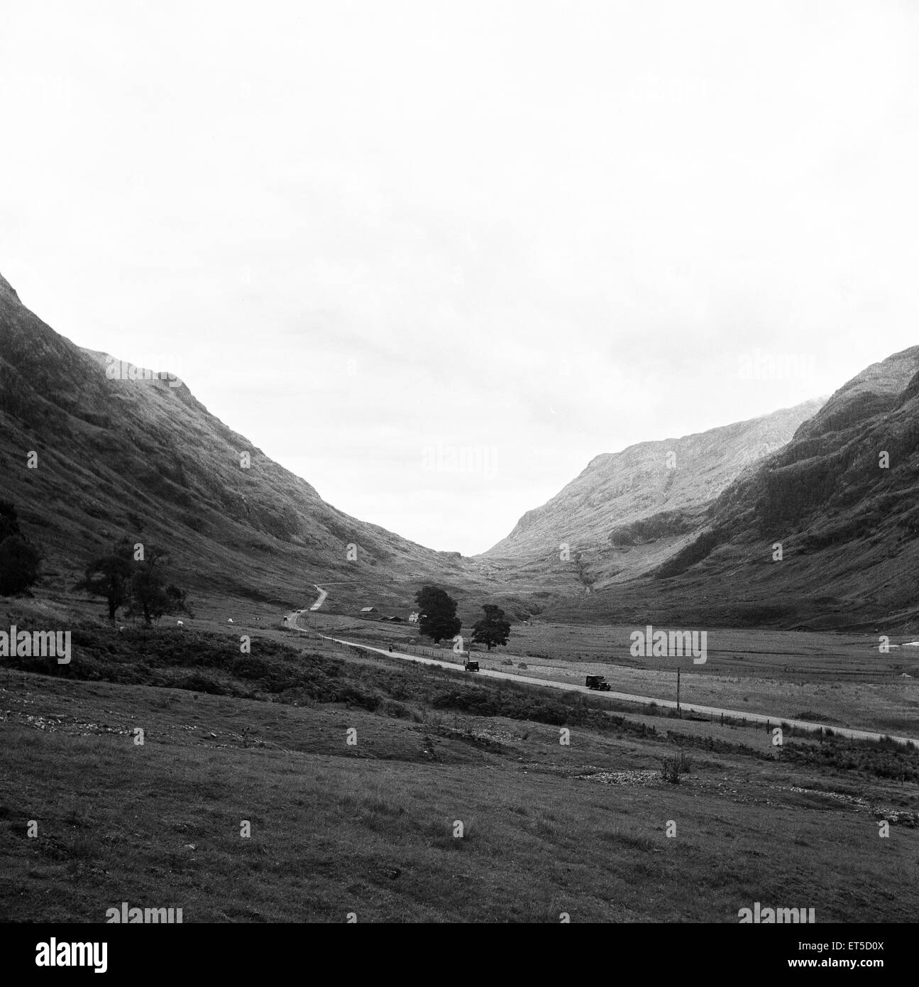 The Pass of Glen Coe. Argyll and Bute, Scotland. 23rd August 1951. Stock Photo