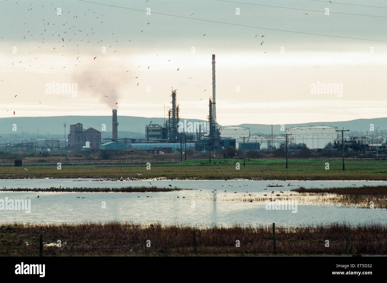 Seal Sands, Middlesbrough, 7th February 1993. Industrial Park viewed Stock  Photo - Alamy