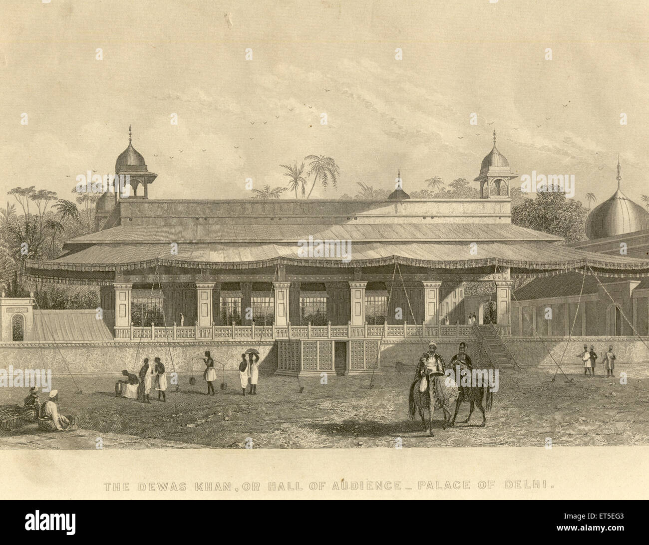 Military and munity mutiny views Dewas Khan or hall of audience palace of Delhi ; Delhi ; India Stock Photo