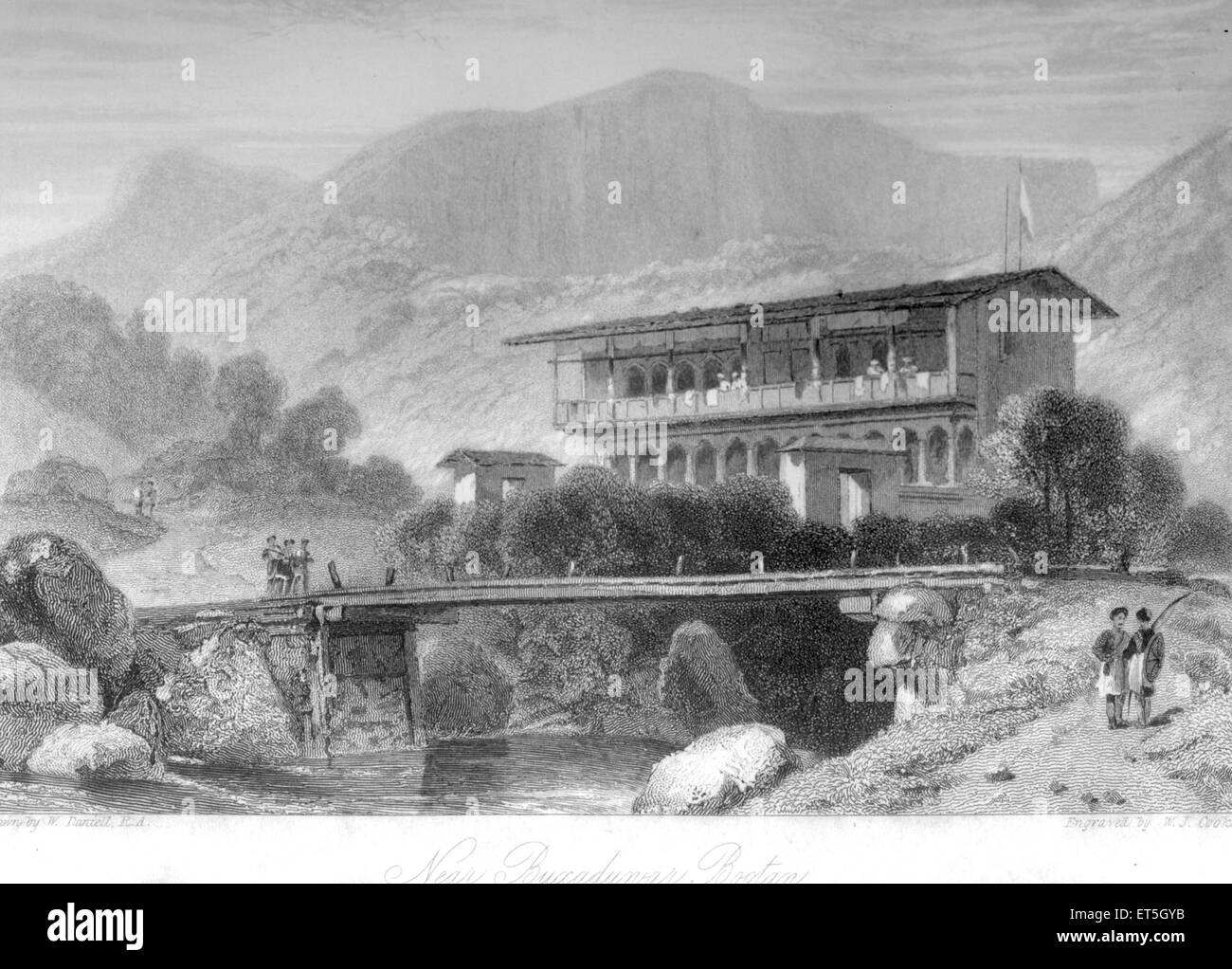 Bhutan architecture Black and White Stock Photos & Images - Alamy