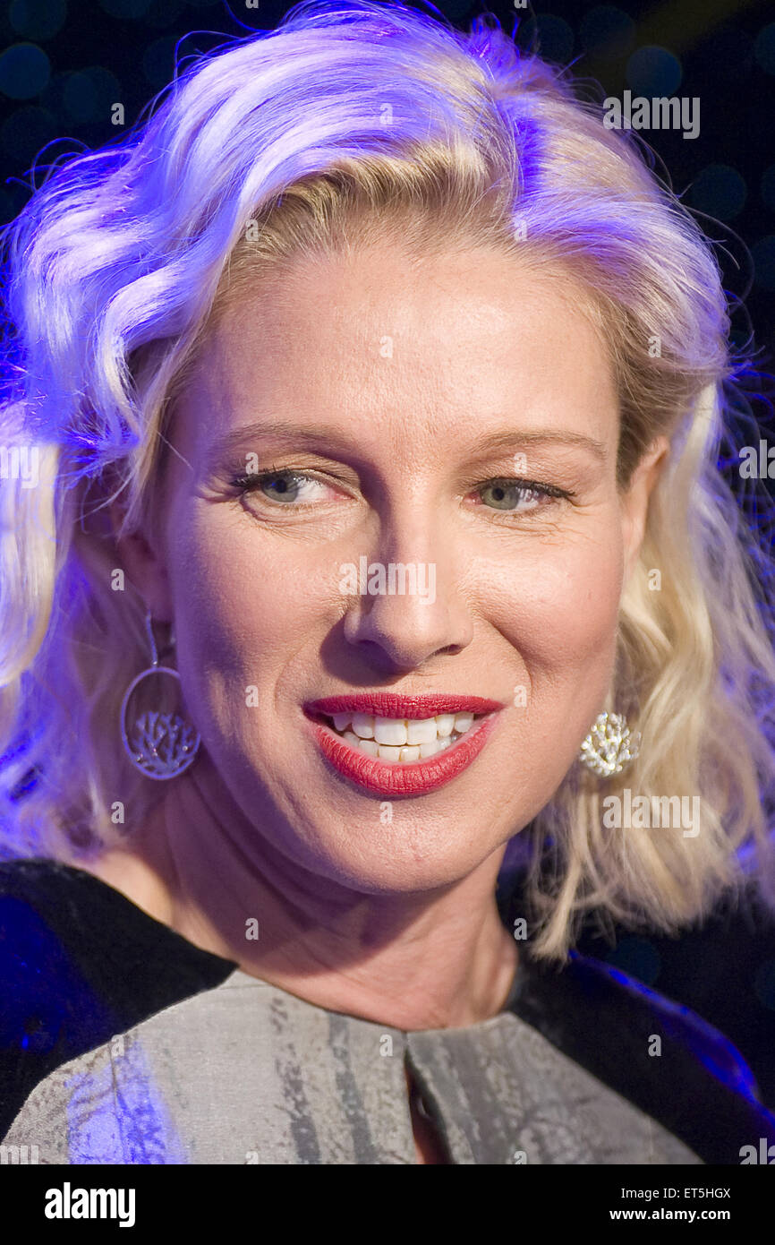 Anne Igartiburu attends a presentation for the Spanish TV program 'tve