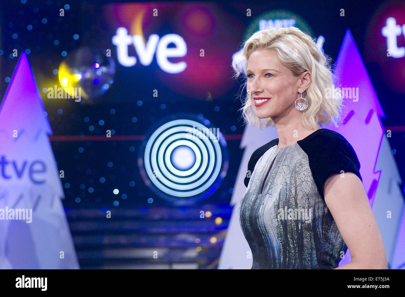 Anne Igartiburu attends a presentation for the Spanish TV program 'tve