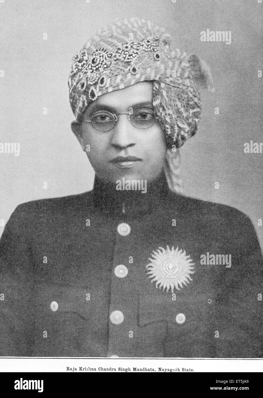 Princes of India ; Raja Krishna Chandra Singh Mandhata ; Nayagarh State