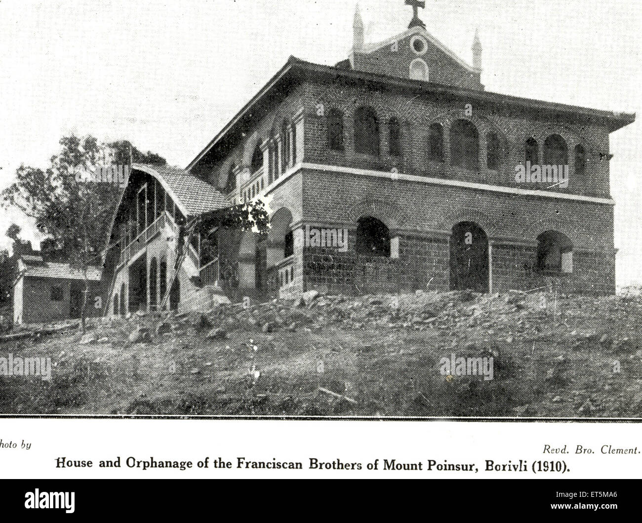Franciscan Brothers ; house and orphanage ; Mount Poinsur ; Borivli ;  Borivali ; Bombay ; Mumbai ; Maharashtra ; India ; Asia ; Asian ; Indian ; 1910 Stock Photo