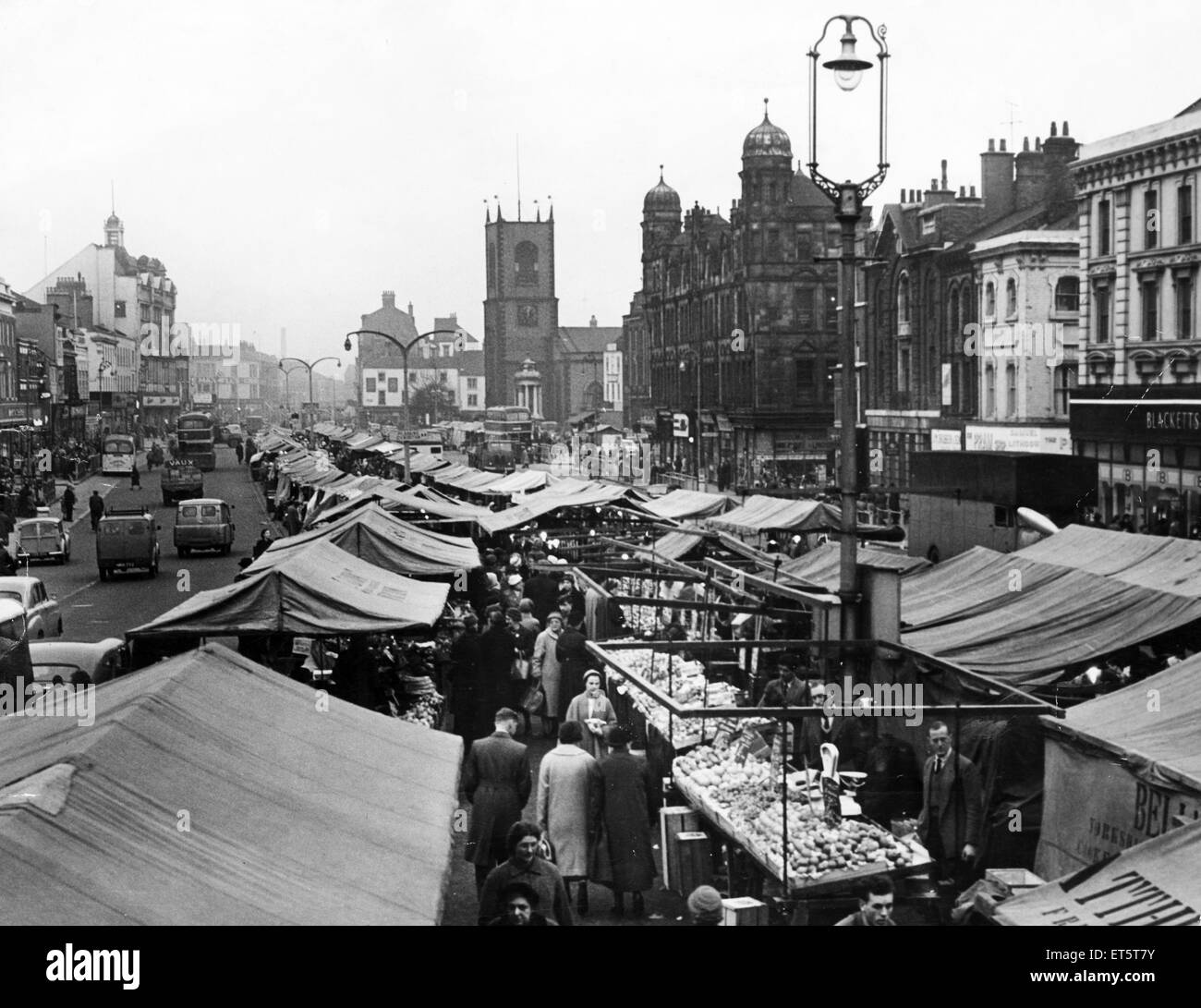 Stockton Market, 13th May 1962. Stock Photo