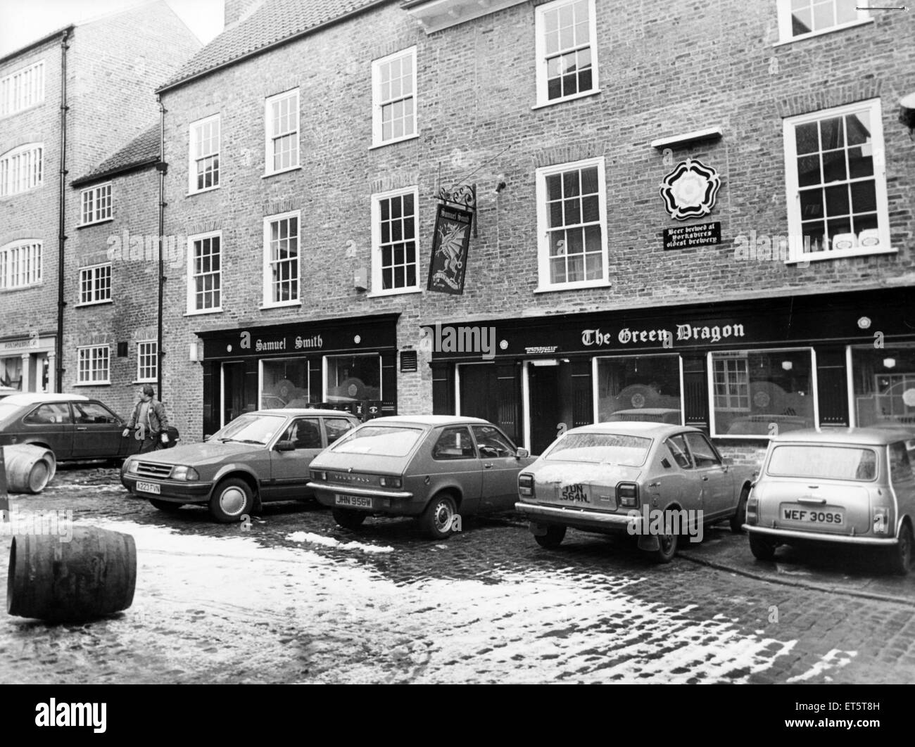 The Green Dragon Yard Georgian Theatre, Stockton, originally opened 1766, reopened 29th April 1980. Pictured 24th January 1984. Stock Photo