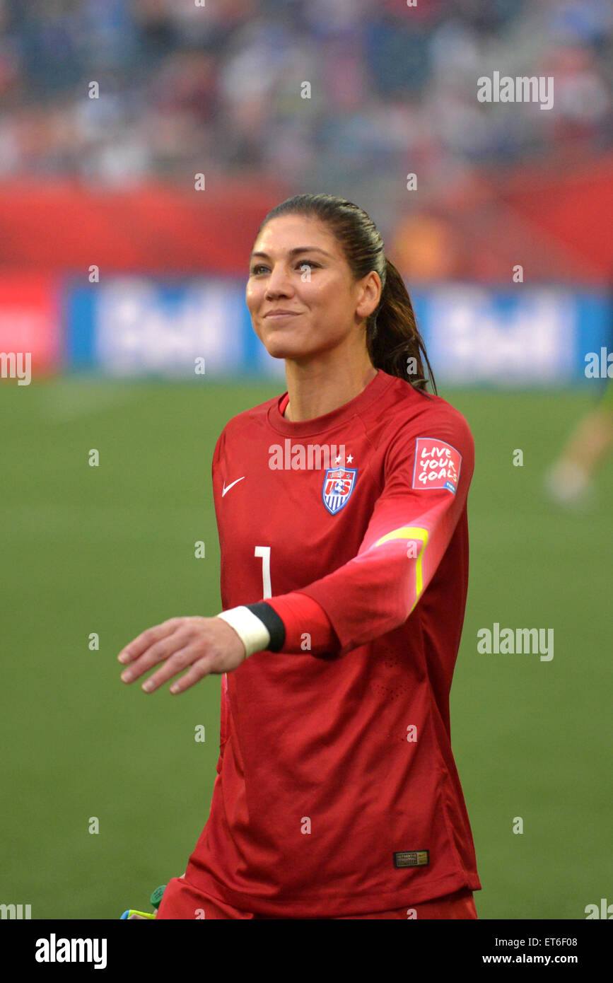 Hope SOLO after the FIFA Women's World Cup Canada 2015 Group D match between USA and Australia Stock Photo