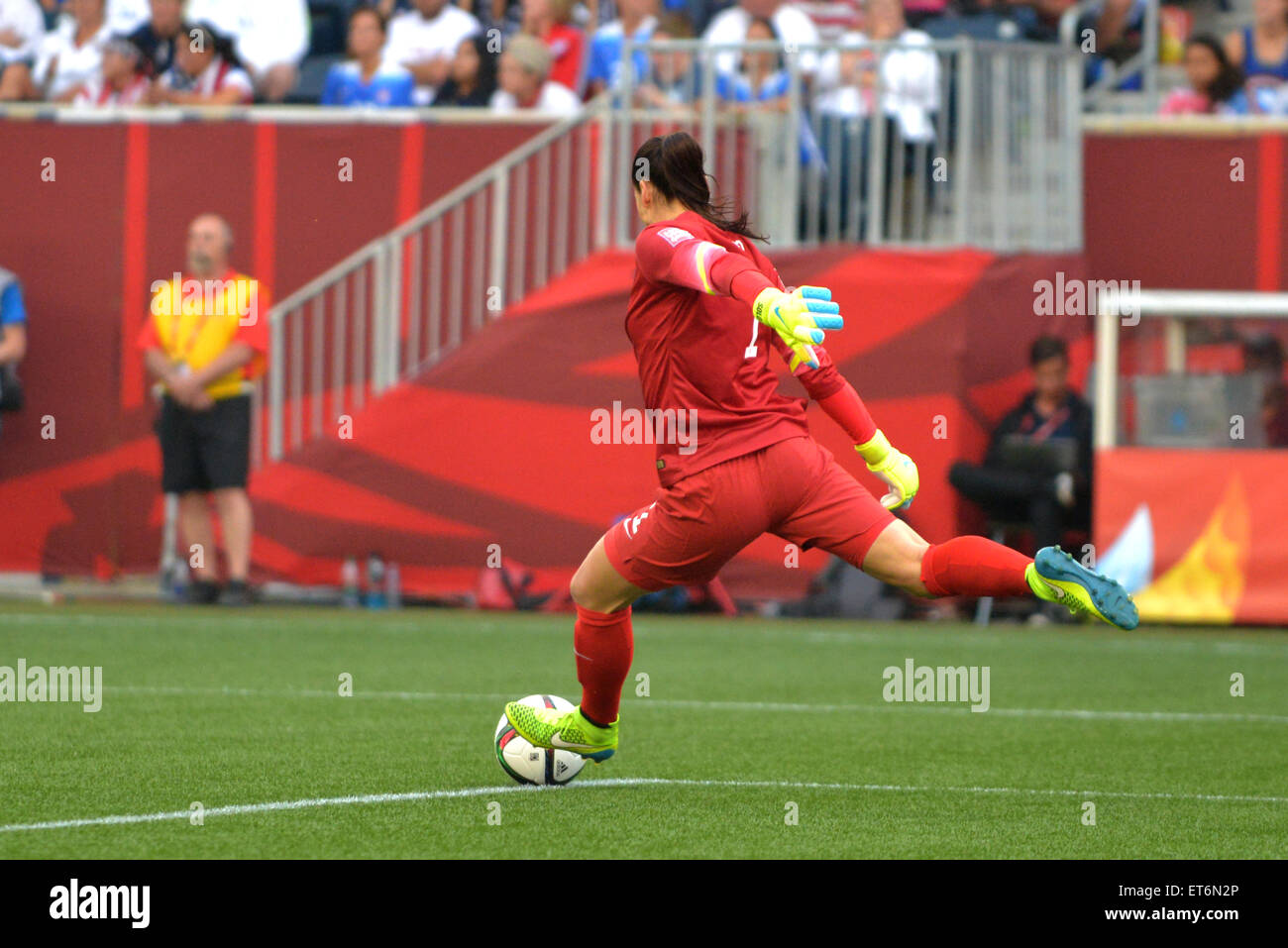 Hope SOLO during the FIFA Women's World Cup Canada 2015 match between USA and Australia. Stock Photo