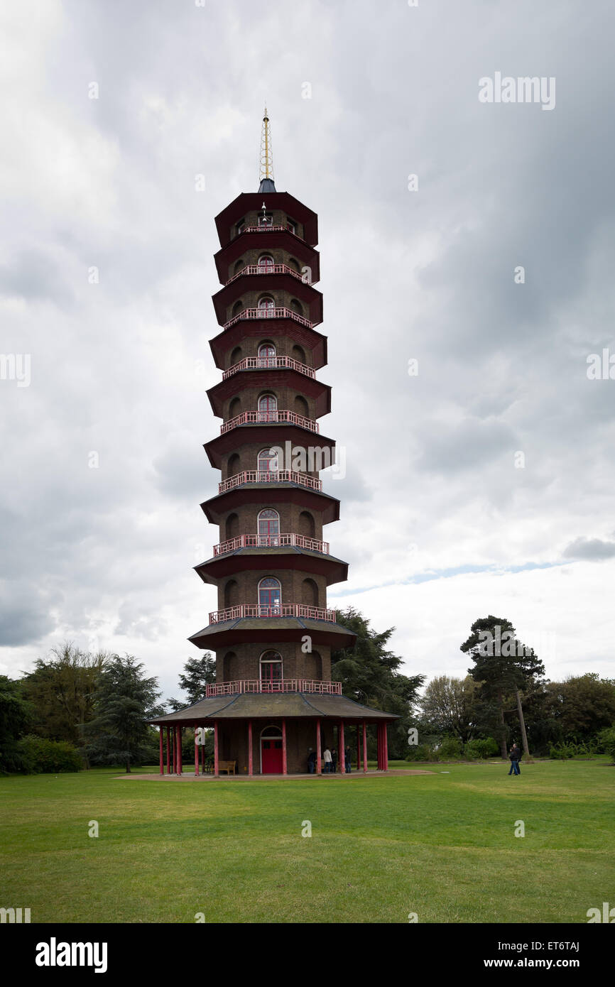 Kew Royal Botanical Gardens Pagoda London UK Europe Stock Photo kew-royal-botanical-gardens-pagoda-london-uk-europe-stock-photo