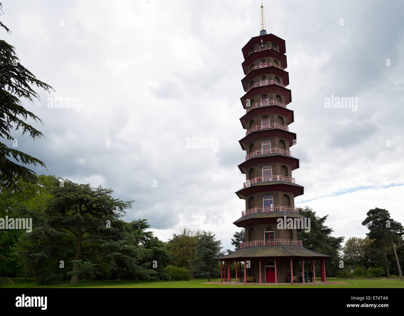 Kew Royal Botanical Gardens Pagoda London UK Europe Stock Photo kew-royal-botanical-gardens-pagoda-london-uk-europe-stock-photo