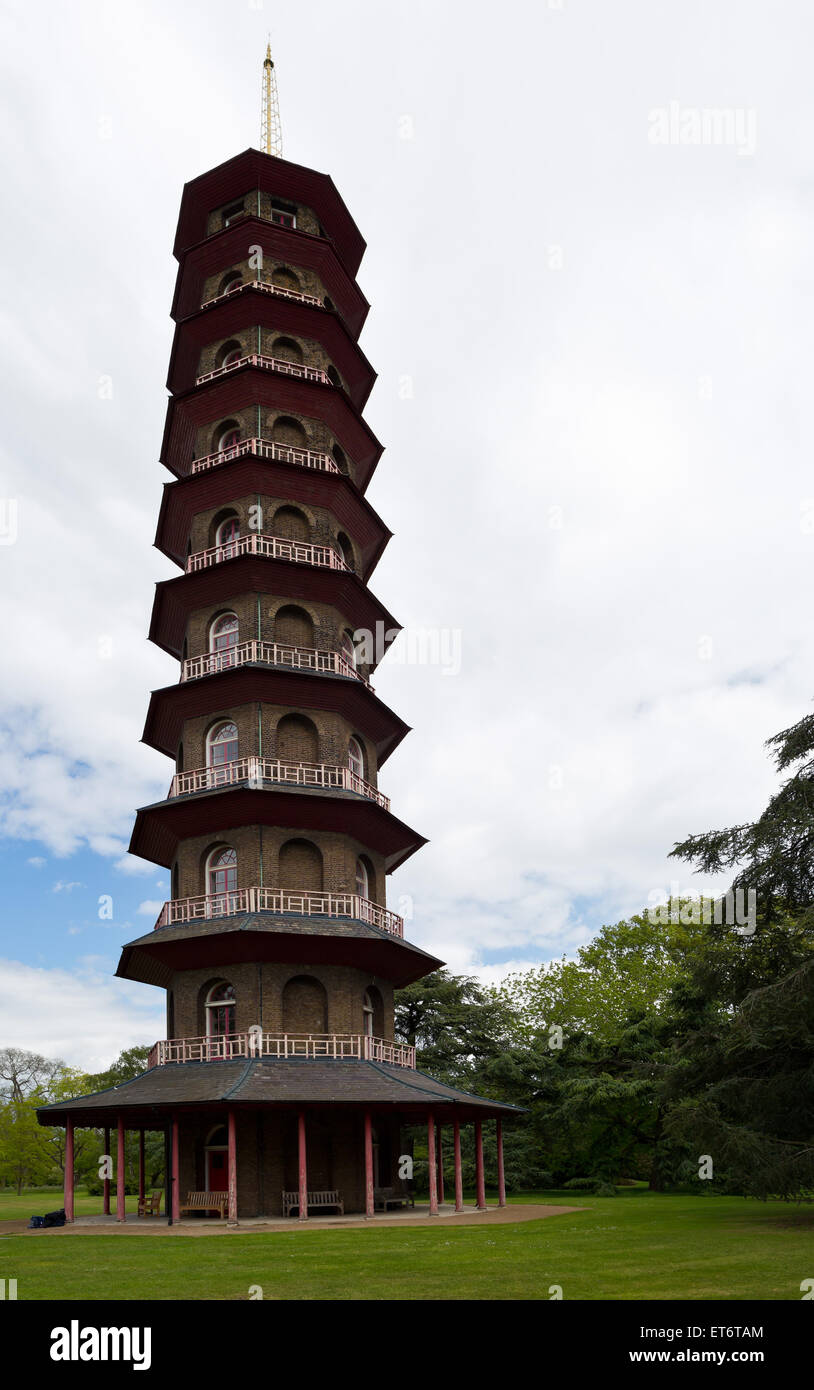 Kew Royal Botanical Gardens Pagoda London UK Europe Stock Photo kew-royal-botanical-gardens-pagoda-london-uk-europe-stock-photo