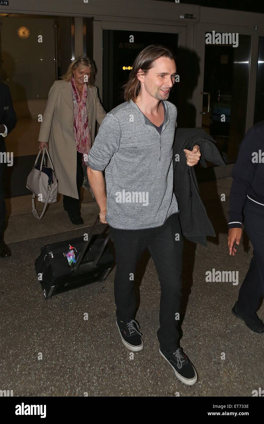 Matthew Bellamy arrives in Los Angeles at LAX  Featuring: Matthew Bellamy Where: Los Angeles, California, United States When: 15 Dec 2014 Credit: WENN.com Stock Photo