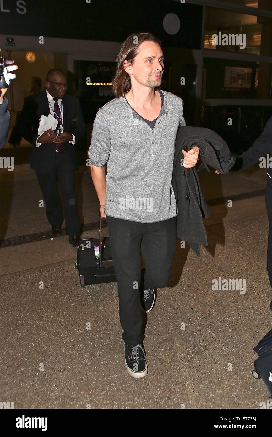 Matthew Bellamy arrives in Los Angeles at LAX  Featuring: Matthew Bellamy Where: Los Angeles, California, United States When: 15 Dec 2014 Credit: WENN.com Stock Photo