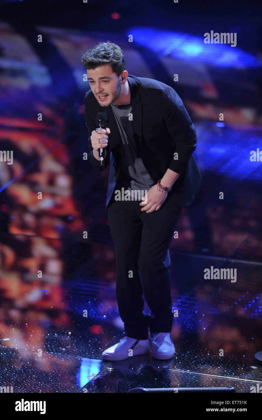 65th Sanremo Music Festival at Teatro Ariston  Featuring: Lorenzo Fragola Where: Sanremo, Italy When: 11 Feb 2015 Credit: IPA/WENN.com  **Only available for publication in UK, USA, Germany, Austria, Switzerland** Stock Photo