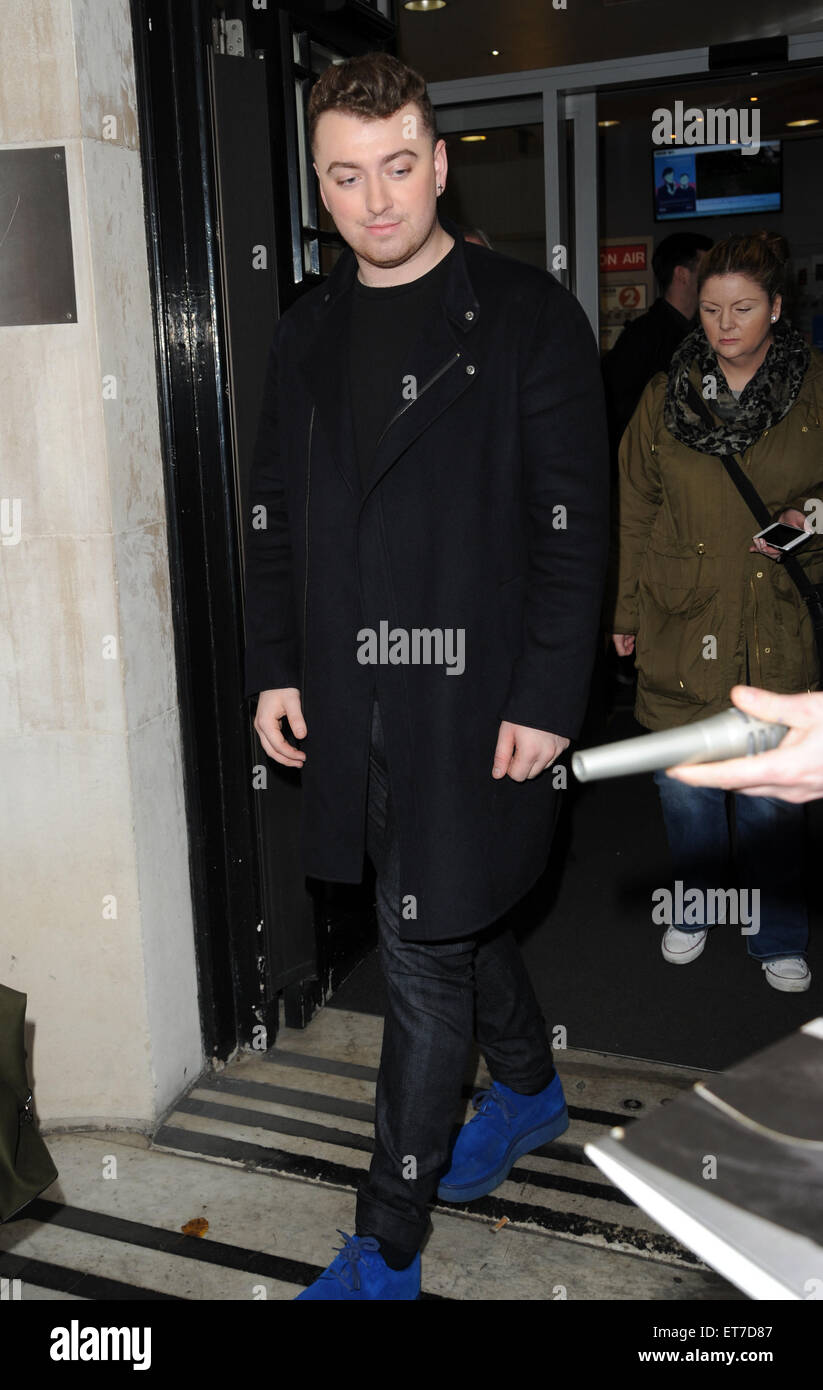 Sam Smith at the BBC Radio 2 studios Featuring: Sam Smith Where: London ...
