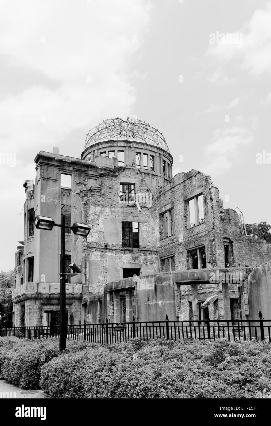 Hiroshima Peace Memorial (Atomic Bomb Dome or Genbaku Domu) in Hiroshima, Japan. UNESCO World Heritage Site Stock Photo