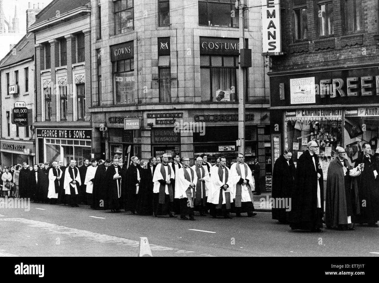 Easter Procession, Good Friday, 9th April 1971. Stock Photo