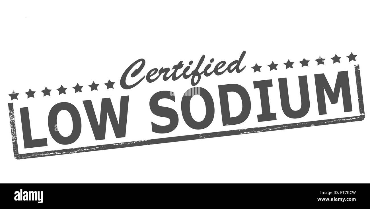 Rubber stamp with text certified low sodium inside, vector illustration Stock Photo