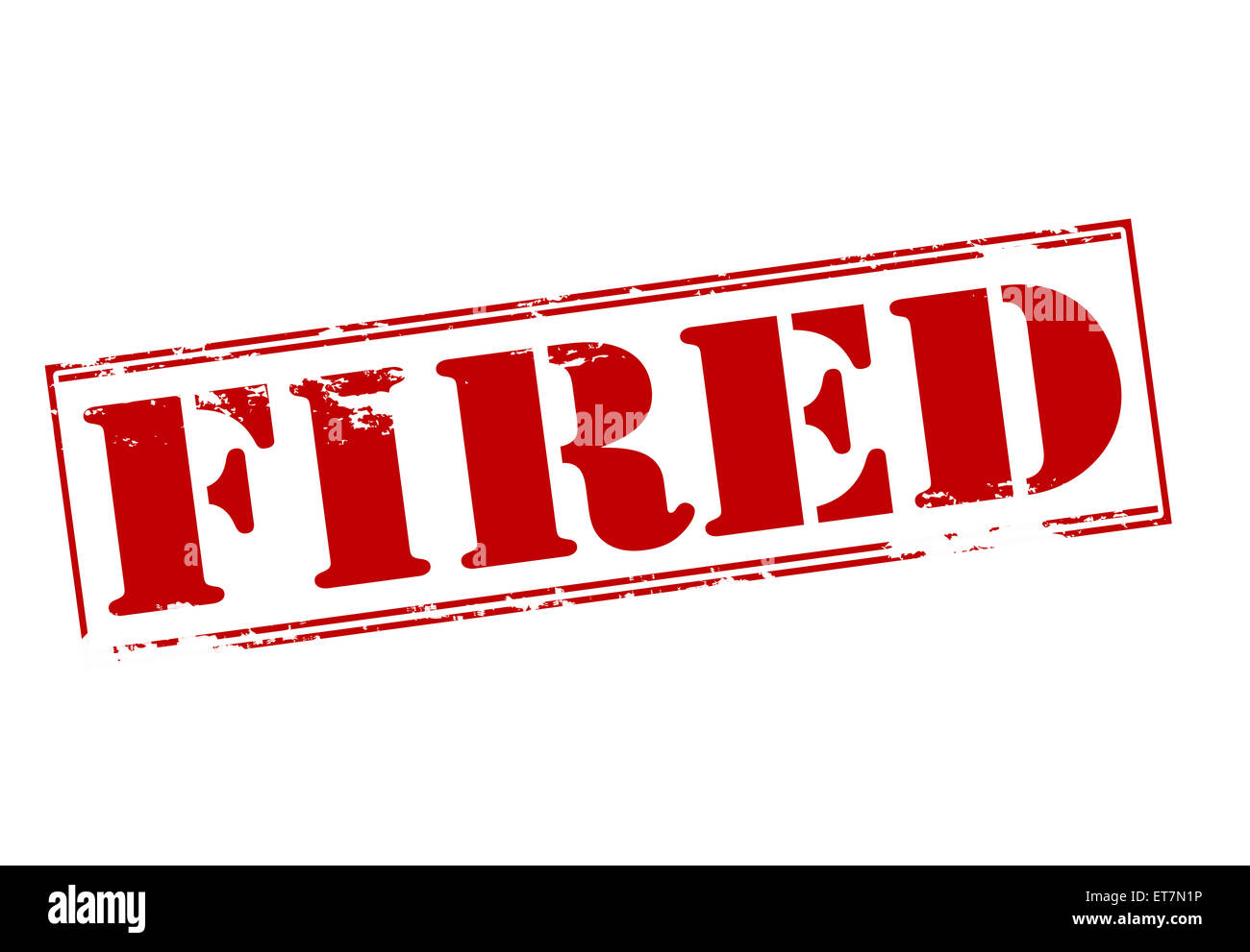 Rubber stamp with word fired inside, vector illustration Stock Photo