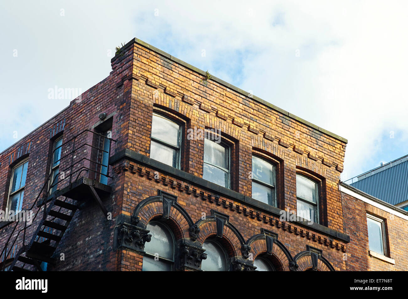 Manchester, Northern quarter, building detail Stock Photo Alamy