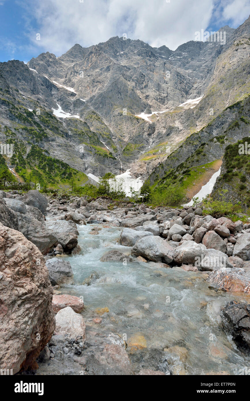 East wall of the Watzmann, near St. Bartholomä, Upper Bavaria, Bavaria, Germany Stock Photo