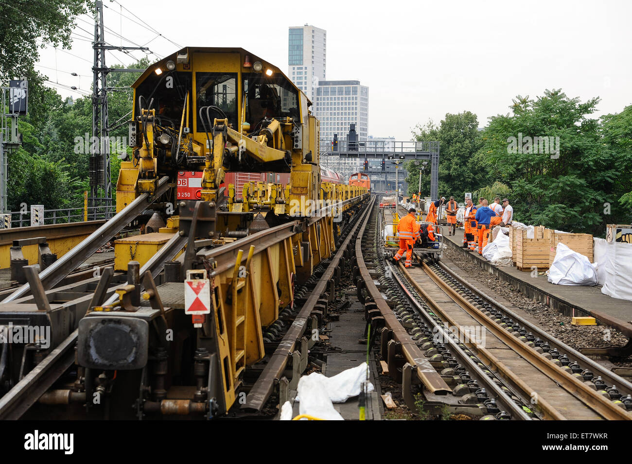 Berlin, Germany, track work between Friedrichstrasse and Zoologischer Garten Stock Photo