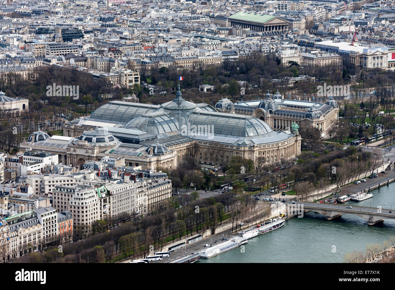 High angle view of city, Grand Palais, Paris, France Stock Photo