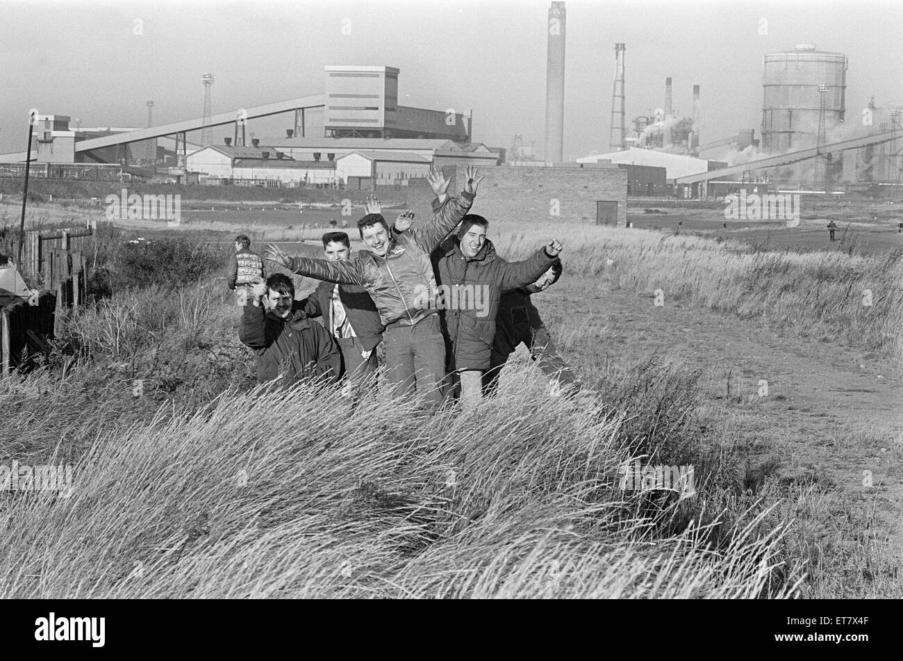 MODs in Redcar, Middlesbrough, 4th October 1985. Stock Photo