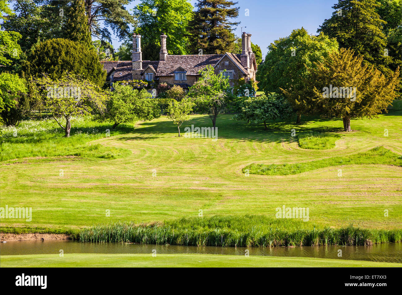 Queenwood, the Georgian Lodge set in the grounds of the Bowood Estate in Wiltshire. Stock Photo