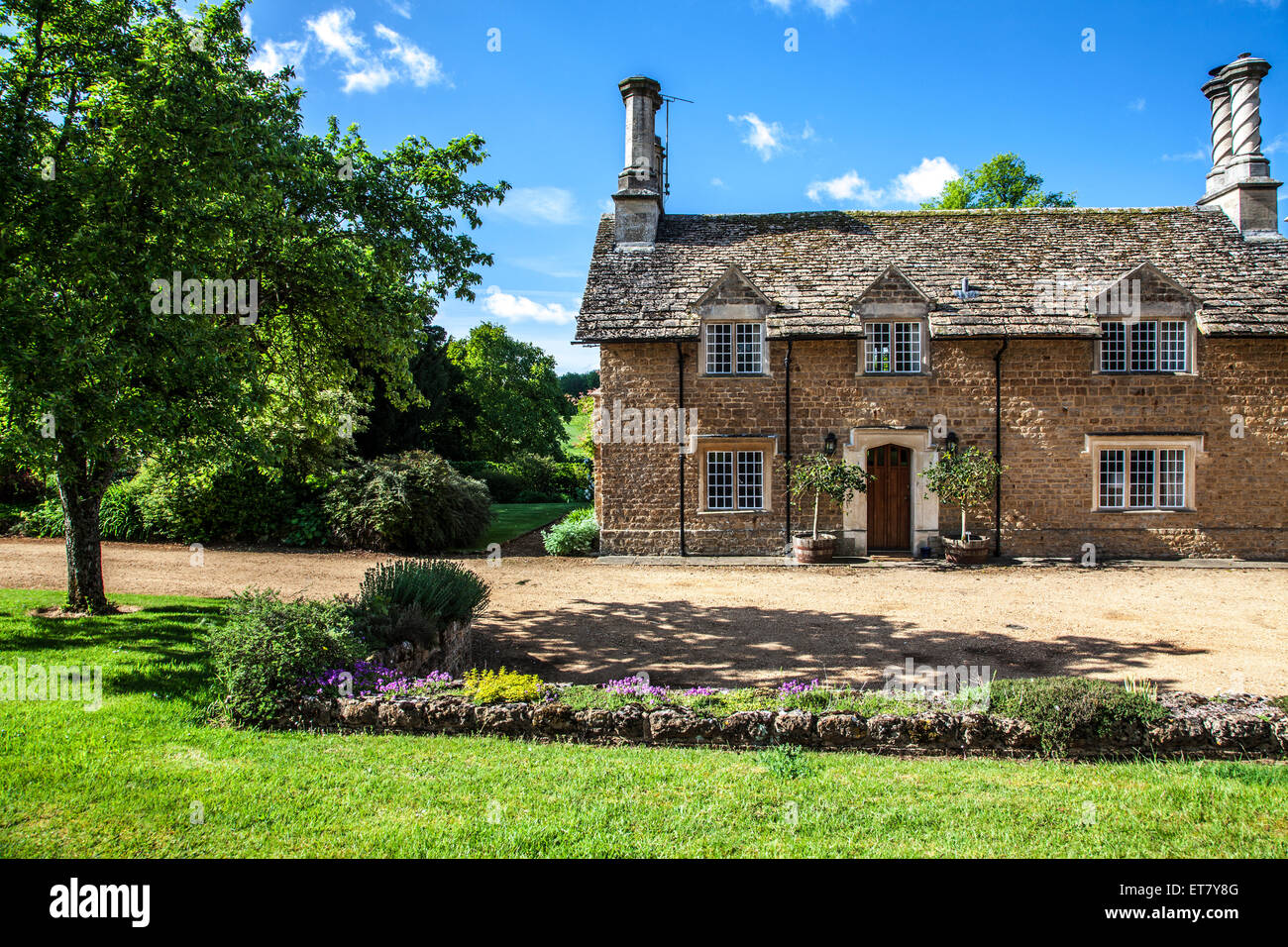 Queenwood, the Georgian Lodge set in the grounds of the Bowood Estate in Wiltshire. Stock Photo