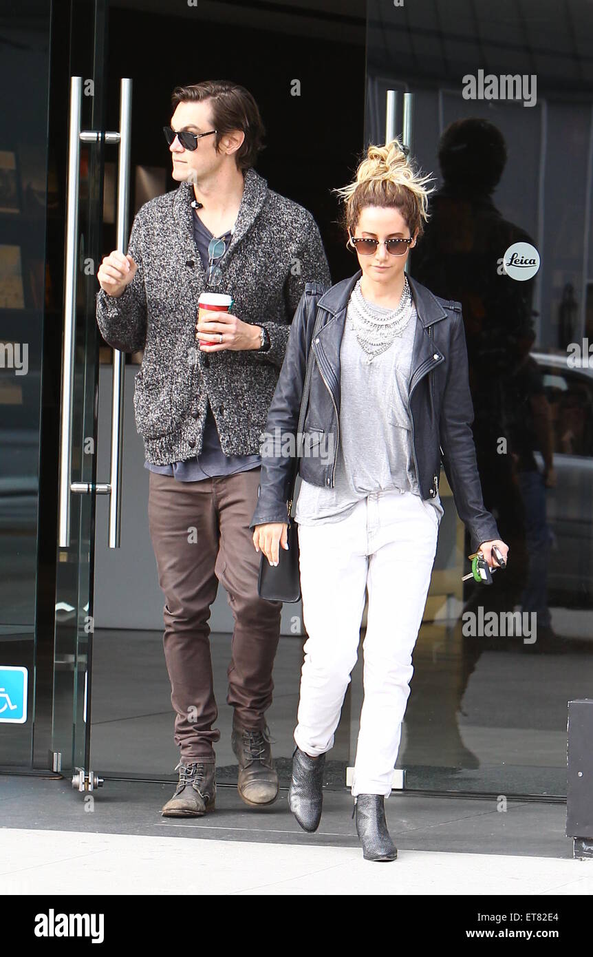 Ashley Tisdale and her husband Christopher French spotted leaving Leica