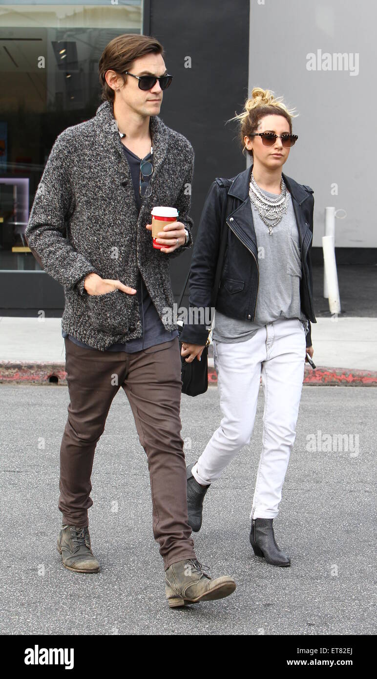 Ashley Tisdale and her husband Christopher French spotted leaving Leica