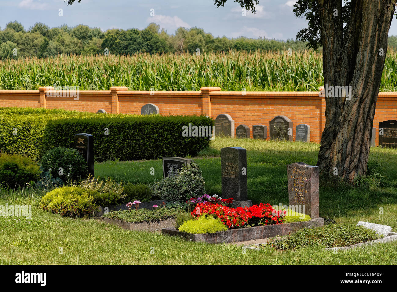 Welzow, Germany, Cemetery Proschim Stock Photo