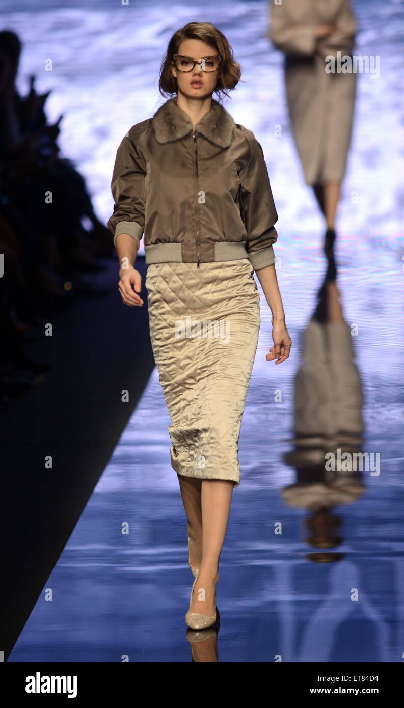 Milan Fashion Week Autumn/Winter 2015 - Max Mara - Catwalk Featuring: Model  Where: Milan, Italy When: 25