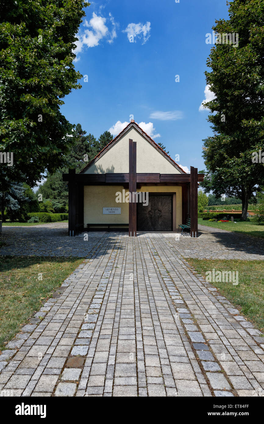 Welzow, Germany, the cemetery chapel in the cemetery Proschim Stock Photo